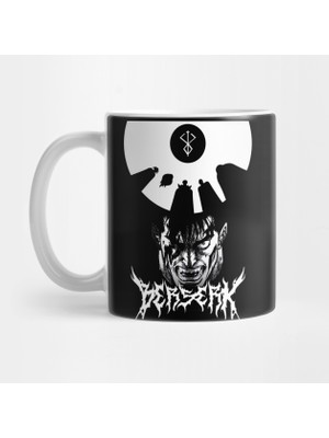 Berserk Guts Face Black Metal Kupa Bardak