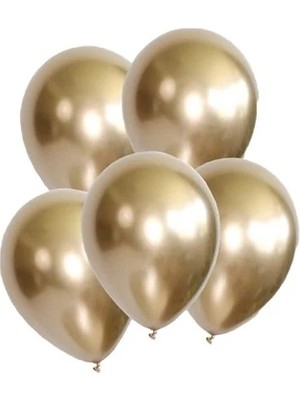 Benim Marifetlerim Altın Parlak Krom Balon 12 Inch 5 Adet