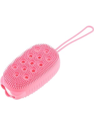 Neler Geldi Neler Süngerli Silikon Banyo Kesesi Banyo Sırt Kesesi Çift Taraflı Silikon Duş Lifi Fırçası Lif  Kese