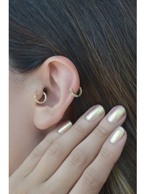 Sacce Scarves&Accessories Yıldızlı Halka Piercing Tragus Helix Kıkırdak Küpesi