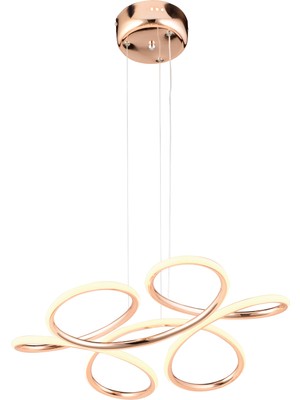 Apliqa Aldo Rose Gold Sarkıt 140 Watt Sarkıt 3 Renkli Ledli Modern Mutfak Banyo Led Salon Sarkıt Avize