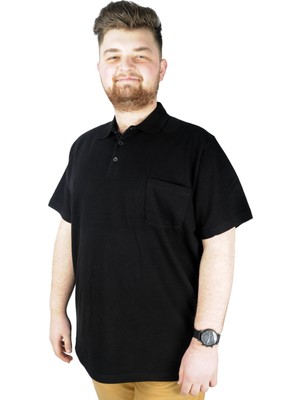 ModeXL T-Shirt Polo Yaka Cepli Klasik 20550 Siyah
