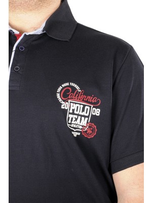 ModeXL Büyük Beden T-Shirt Polo Team 21308 Lacivert