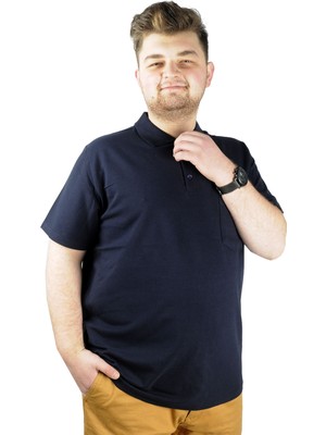 ModeXL T-Shirt Polo Yaka Cepli Klasik 20550 Lacivert