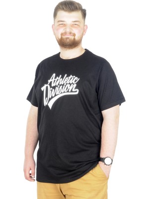 ModeXL Büyük Beden T-Shirt Bis Yaka Division 22194 Siyah