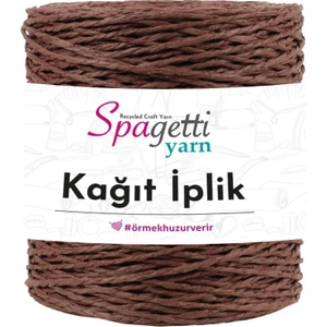 Spagetti Yarn Kahve Kağıt Ip