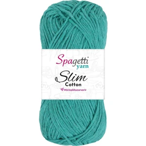 Spagetti Yarn Slim Cotton Su Yeşil El Örgü Ipliği