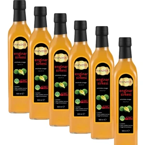 Hanzade Bitkisel İçilebilir Katkısız Cam Şişe Enginar Sirkesi 6 x 500 ml