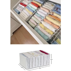 8 Gözlü Çekmece Içi Beyaz Düzenleyici Organizer - Large 27 x 35 x 17