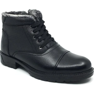 Deri Erkek Günlük Kışlık Rahat Içi Kürklü Suya ve Soğuğa Dayanıklı Fermuarlı Bot 39-45