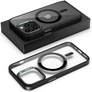 Apple iPhone 12 Pro Max Magsafe Leon Çerçeveli Cep Telefonu Kılıfı