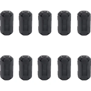 Ferrit Halkalarda 10 Pcs Klips Çekirdek 5mm Çapı Premium Gürültü Bastırıcı Siyah