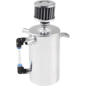 Araba Yağı Yakalama Tank Olabilir Gümüş 500ML Alüminyum Otomotiv Rezervuar Tankı(Yurt Dışından)