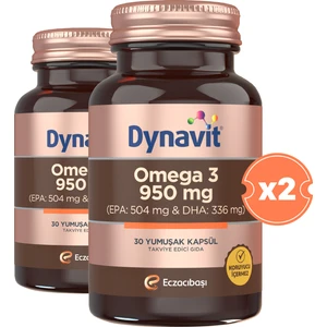 Eczacıbaşı Dynavit Omega 3 950 Mg Balık Yağı 30 Kapsül 2'li Paket