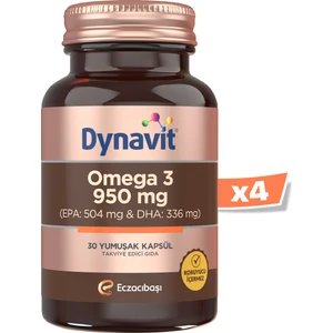 Eczacıbaşı Dynavit Omega 3 950 Mg Balık Yağı 30 Kapsül 4'lü Paket