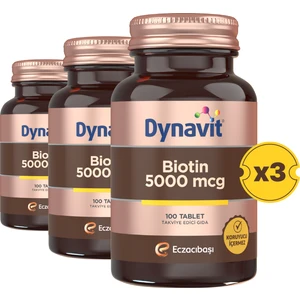 Eczacıbaşı Dynavit Biotin 5000MCG 100 Kapsül 3'lü Paket