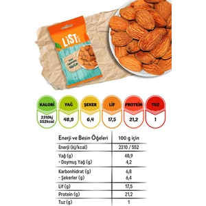 List Nuts Tuzlu Kavrulmuş Badem 10 x 40 gr