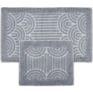 Gökkuşağı Doğal Pamuklu 2'li Banyo Kilim Seti