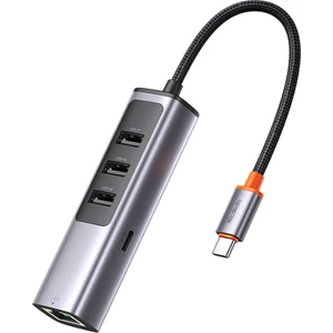 HU-1120 5in1 Multi Fonksiyonel 3xusb 3.0+Pd 100W+RJ45 Lan Gigabit Usb-C Hub Çoklayıcı Adaptör
