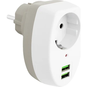 2 Usb'li Tekli Termal Akım Korumalı Priz 10A-2500W