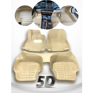 Ford Kuga 2014-2019 Arası Araca Özel 5d Oto Paspas Seti - Bej