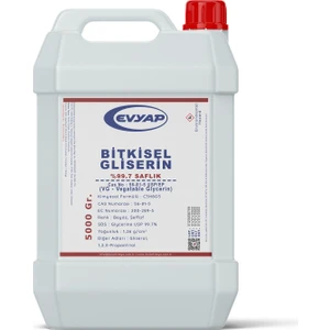 Bitkisel Gliserin %99.7 Saflık Gıda Tipi Yenilebilir 5 kg