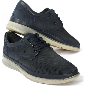 Bay Pablo F46 Lacivert  Deri Bağcıklı Erkek Ayakkabı