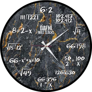 Dafhi Matematik Ahşap Duvar Saati 35X35