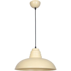 Fer Avize  Sidney Krem Büyük (32 cm Çap) Retro Rustik Model Modern Metal Tekli Sarkıt Avize Cafe