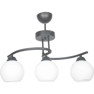 Fer Avize  Fuji Modern Tasarım Siyah Kasa Beyaz Camlı 3'lü Avize