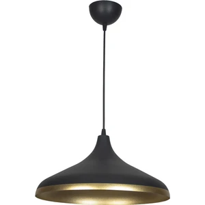 Fer Avize  Nil Özel Modern Tasarım Şeritli Siyah Içi Gold Metal Tekli Avize