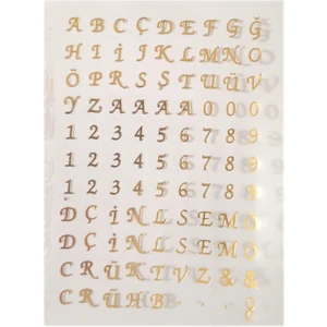 Epoksi Asetat  Harf -Gold - 5 Adet