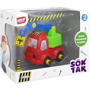 Birlik Toys Kutulu Sürtmeli Sök Tak Oyuncak Vinç 14 cm