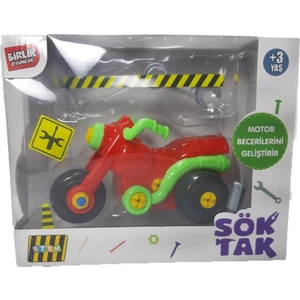 Birlik Toys Kutulu Sürtmeli Sök Tak Oyuncak Motorsiklet 14 cm