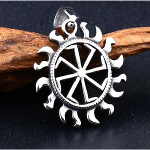 Çift Taraflı Kullanım Witcher Hunt Geralt Kurt Kolye - Viking Vegvisir Pusula Kolye