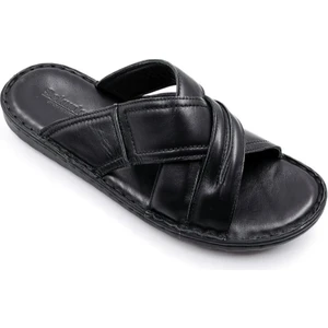 Bags Shoes Sekurlet 5226BA Erkek Günlük Büyük Numara  Deri Ultra Comfort Terlik