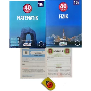 Okyanus Yayınları 10. Sınıf 40 Seans Matematik + Fizik-Aydın + Muba Deneme + Kitap Ayracı