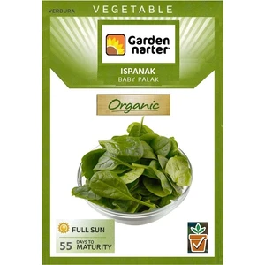 Garden Narter Bebek Ispanak Tohumu Doğal Organik Tohum Pakette 25 gr Tohum + Hediye Sebze Tohumu