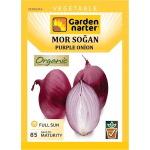Garden Narter Mor Kışlık Soğan Tohumu Doğal Organik Soğan Tohumu Pakette 5 gr 1250 Adet Tohum