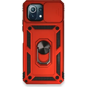 Asil Bilişim Xiaomi Mi 11 Lite Kılıf Military Ring Armor Slide Case Pars Model