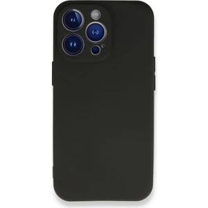 New Face iPhone 13 Pro Max Kılıf Yumuşak Esnek Silikon Kapak - Siyah