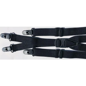 Kemer Sepeti Siyah Pantolon Askısı 4 Klipsli 2.5cm Genişliğinde