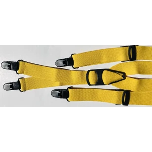 Kemer Sepeti Sarı Pantolon Askısı 4 Klipsli 2.5 cm Genişliğinde