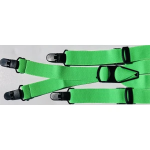 Kemer Sepeti Fıstık Yeşili Pantolon Askısı 4 Klipsli 2.5 cm Genişliğinde