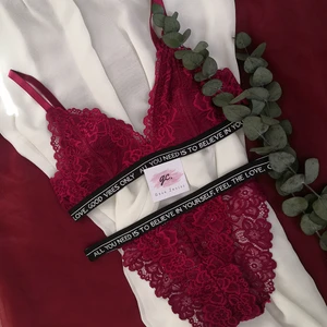 Gece İncisi Dantelli Baskılı Sütyen Takım