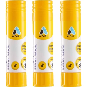 Glue Stick 8gr Solventsiz Katı Yapıştırıcı 3'lü Set
