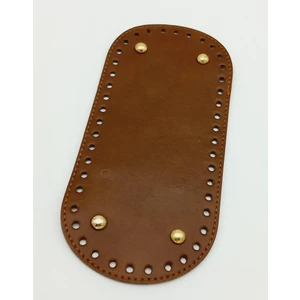 Angel Çanta Aksesuar Suni Deri Taba Renk 25X12 cm Oval Çanta Tabanı (Light Gold Aparatlı)