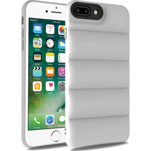Kzy Apple iPhone 7 Plus Kapak Kamera Korumalı Puf Silikon Kılıf - Beyaz