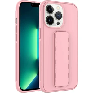 Kzy Apple iPhone 13 Pro Kapak Qstand Silikon Kılıf - Pembe