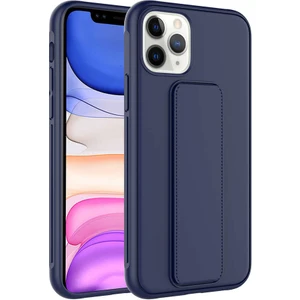 Kzy Apple iPhone 11 Pro Max  Kapak Qstand Silikon Kılıf - Lacivert